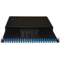 PANNELLO FIBRA OTTICA 19" CON 24 ADATTATORI LC DUPLEX SINGLEMODE PROFONDITA' 250 MM COLORE NERO