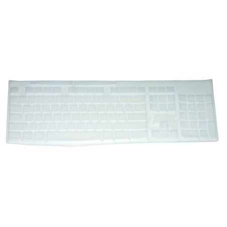 COPRITASTIERA 105 TASTI LAVABILE TRASPARENTE IN SILICONE PER TASTIERA 105 TASTI