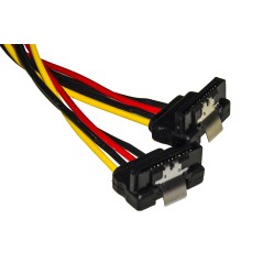 CAVO SATA ALIMENTAZIONE DA 15 PIN SATA MASCHIO A 2 X 15 PIN SATA 90°