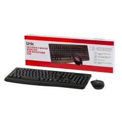 KIT TASTIERA ITALIANA E MOUSE WIRELESS NERO
