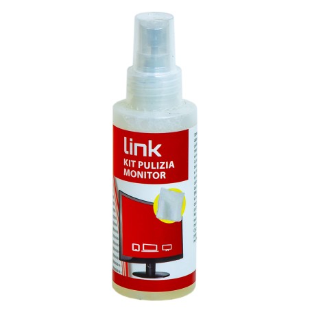 KIT PULIZIA PER SCHERMI TV, TABLET E SMARTPHONE 100ML + PANNO MICROFIBRA