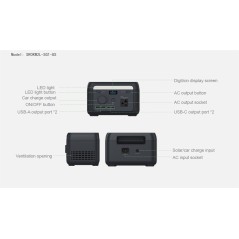 GRUPPO DI CONTINUITA' PORTATILE 200 WATT CON USCITA 220V/USB 5V