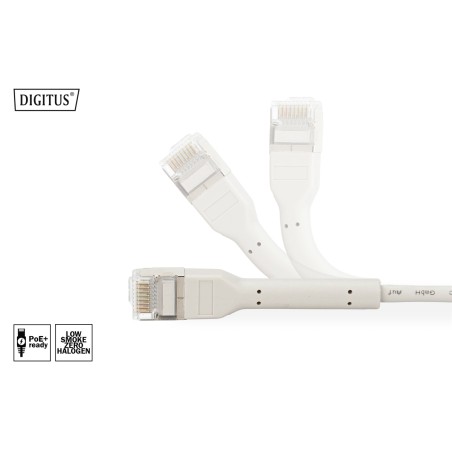 DIGITUS CAVO PATCH ANGOLATO CAT 6A F-FTP, RAME, 1,5M, GRIGIO