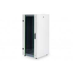 ARMADIO RACK PER RETI 19 32U (A)1566, (L)800, (P)800 COLORE GRIGIO PORTA VETRO DISASSEMBLATO DIGITUS
