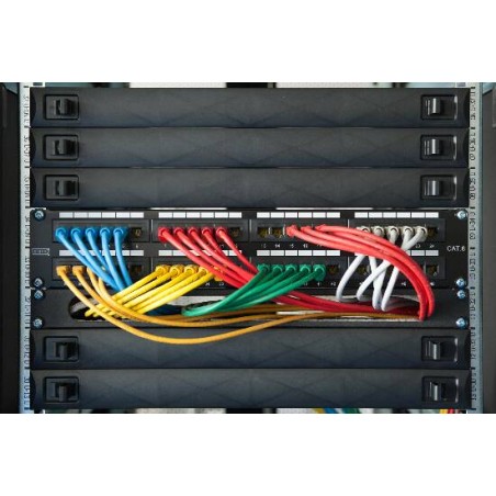PANNELLO CIECO 1 UNITA' PER ARMADI RACK 19" CON CLIP COLORE NERO