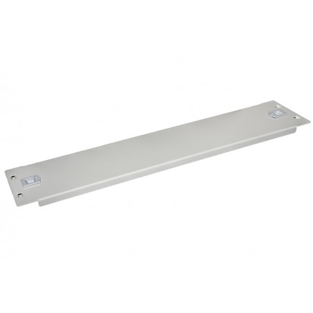 PANNELLO CIECO 2 UNITA' PER ARMADI RACK 19" COLORE GRIGIO CHIUSURA A SCATTO