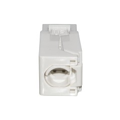 PRESA RETE KEYSTONE JACK RJ45 CATEGORIA 6 UTP TOOLESS COLORE BIANCO 180° CONTATTI DORATI 50 MICRON