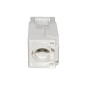 PRESA RETE KEYSTONE JACK RJ45 CATEGORIA 6 UTP TOOLESS COLORE BIANCO 180° CONTATTI DORATI 50 MICRON