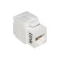 PRESA RETE KEYSTONE JACK RJ45 CATEGORIA 6 UTP TOOLESS COLORE BIANCO 180° CONTATTI DORATI 50 MICRON