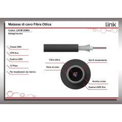 CAVO FIBRA OTTICA LOOSE TUBE 12 FIBRE OM4 INDOOR/OUTDOOR CPR ECA (AL METRO)