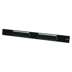 PANNELLO PATCH 19 NON SCHERMATO UTP 16 PORTE 8 POLI RJ45 PER RETI CATEGORIA 6 - 1 UNITA'