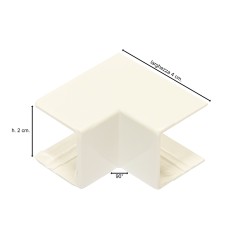 ANGOLO 90° INTERNO A L PER CANALINA 20X10 LK20510 LK20610