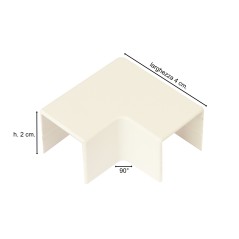 ANGOLO 90° A PER CANALINA 20X10 LK20510 LK20610