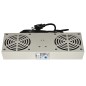 MODULO 2 VENTOLE CON TERMOSTATO PER ARMADI RACK A MURO LINK COLORE GRIGIO