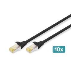 CAVO PATCH CAT 6A S/FTP, 10 PEZZI , 3 MT. COLORE NERO