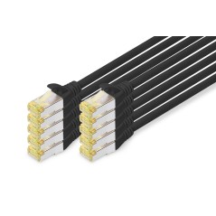 CAVO PATCH CAT 6A S/FTP, 10 PEZZI , 3 MT. COLORE NERO