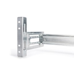 SUPPORTO GUIDA DIN 4U, 178X483X223 MM, GALVANIZED INCL. DIN RAIL, VARIABLE DEPTH AND HEIGHT