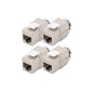 MODULO KEYSTONE CAT 6A, SCHERMATO CON SUPPORTO DEI CAVI INTELLIGENTE - 4 PEZZI