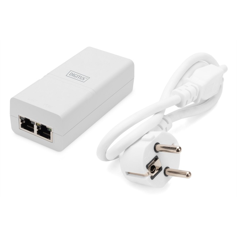 INIETTORE GIGABIT ETHERNET POE++ 802.3AT, 30 W PICCOLO ALLOGGIAMENTO, BIANCO