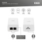 INIETTORE GIGABIT ETHERNET POE++ 802.3AT, 30 W PICCOLO ALLOGGIAMENTO, BIANCO