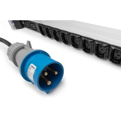 DIGITUS PDU IT DI BASE, MONOFASE 32A, 24 X C13, 4 X C19, CAVO DI ALIMENTAZIONE DA 3 M, SPINA IEC 60309 32A