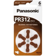 CONFEZIONE 6 PILE A BOTTONE 1,4 VOLT ZINCO PR41 (PR312)
