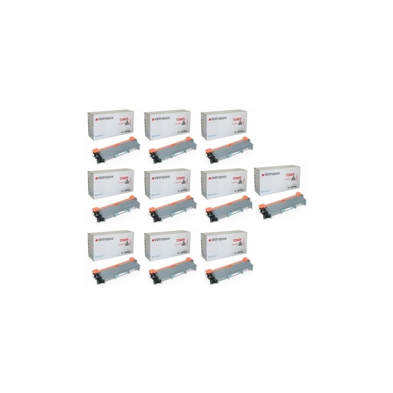 KIT 10 TONER PER BROTHER MFC-L2700DW L2300D L2360DN L2365DW L2520DW L2340DW TN2320 KIT 10 TONER PER BROTHER MFC-L2700DW L2300D L2360DN L2365DW L2520DW L2340DW TN2320