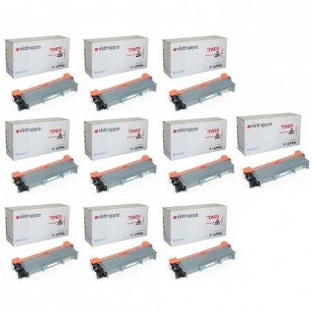 KIT 10 TONER PER BROTHER MFC-L2700DW L2300D L2360DN L2365DW L2520DW...