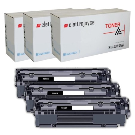 KIT 3 TONER COMPATIBILI Q2612A PER HP 1010 1012 1015 1018 1020 3015...