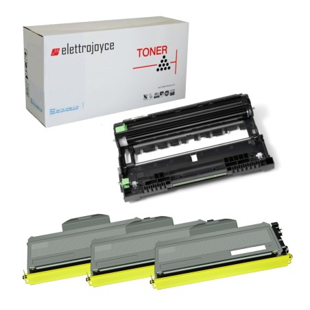 KIT 3 TONER TN-2510XL + 1 TAMBURO DR-2510 COMPATIBILI BROTHER EJ-DR...