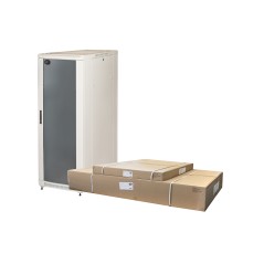 ARMADIO RACK 19" PER RETI 32U (A)1610, (L)600, (P)800 COLORE GRIGIO PORTA VETRO DISASSEMBLATO