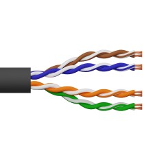 MATASSA CAVO RETE CATEGORIA 6A NON SCHERMATO UTP AWG24 HALOGENFREE FLESSIBILE COLORE NERO MT.100