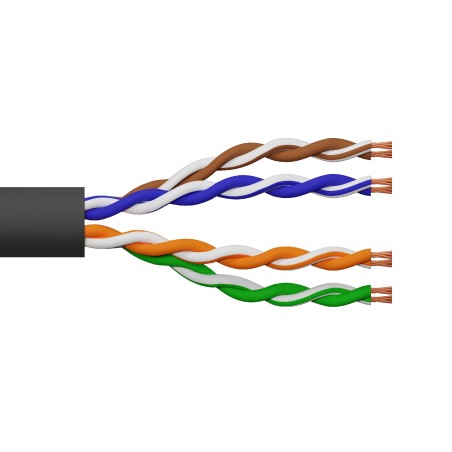 MATASSA CAVO RETE CATEGORIA 6A NON SCHERMATO UTP AWG24 HALOGENFREE FLESSIBILE COLORE NERO MT.100