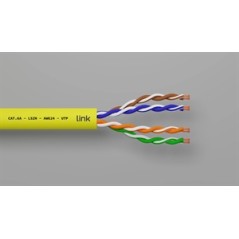 MATASSA CAVO RETE CATEGORIA 6A NON SCHERMATO UTP AWG24 HALOGENFREE FLESSIBILE COLORE GIALLO MT.100