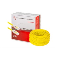 MATASSA CAVO RETE CATEGORIA 6A NON SCHERMATO UTP AWG24 HALOGENFREE FLESSIBILE COLORE GIALLO MT.100