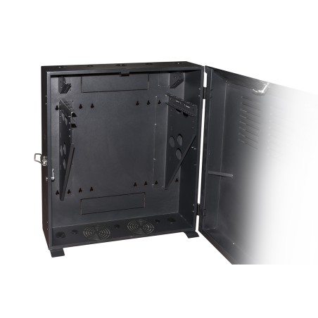 ARMADIO RACK 19" DA MURO VERTICALE 5U MISURE MM 650X730X248 COLORE NERO PER SERVER PROFONDI FINO A 58 CM, CON MONTANTI REGOLABIL