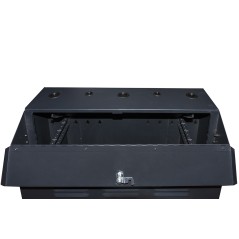 ARMADIO RACK 19" DA MURO VERTICALE 5U MISURE MM 650X730X248 COLORE NERO PER SERVER PROFONDI FINO A 58 CM, CON MONTANTI REGOLABIL