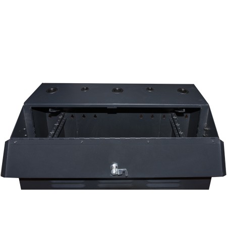 ARMADIO RACK 19" DA MURO VERTICALE 5U MISURE MM 650X730X248 COLORE NERO PER SERVER PROFONDI FINO A 58 CM, CON MONTANTI REGOLABIL