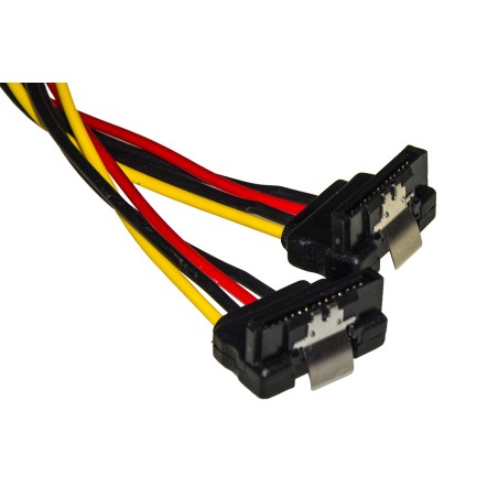 CAVO SATA ALIMENTAZIONE DA 15 PIN SATA MASCHIO A 2 X 15 PIN SATA 90°