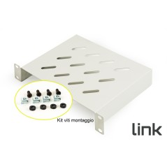 RIPIANO 1U PER ARMADI RACK 10" 150 MM COLORE GRIGIO