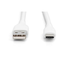 CAVO RICARICA GUAINA SILICONE USB-A / USB-C 1M, USB 2.0, 60W, BIANCO