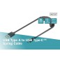 DIGITUS CAVO A SPIRALE USB 2.0 - DA USB - A A USB - C MT 1
