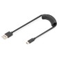 DIGITUS CAVO A SPIRALE USB 2.0 - DA USB - A A USB - C MT 1