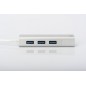 HUB A 3 PORTE USB 3.0 E ADATTATORE LAN GIGABIT DIGITUS