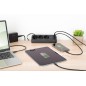 DIGITUS PRESA PER UFFICIO A 3 VIE CON 2X CONNESSIONI USB-A E 1X USB-C, NERO