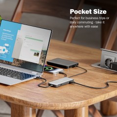 DOCKING STATION USB-C, 7 PORTE 1XHDMI, 3XUSB3.0, 1XRJ45, 1X SD, 1X MICROSD, 1XUSB-CPD
