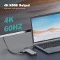 DOCKING STATION USB-C, 7 PORTE 1XHDMI, 3XUSB3.0, 1XRJ45, 1X SD, 1X MICROSD, 1XUSB-CPD