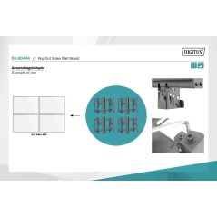 DIGITUS SUPPORTO PER MONITOR VIDEO WALL POP-OUT, 45"-70"