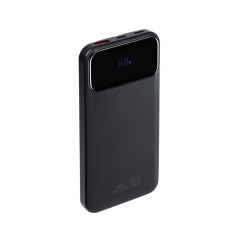BATTERY BANK (10000 MAH) 22,5W FAST CHARGER CON 3 CAVI INTEGRATI ( DI CUI TYPE C ED USB CON FUNZIONE RICARICA ) NERA