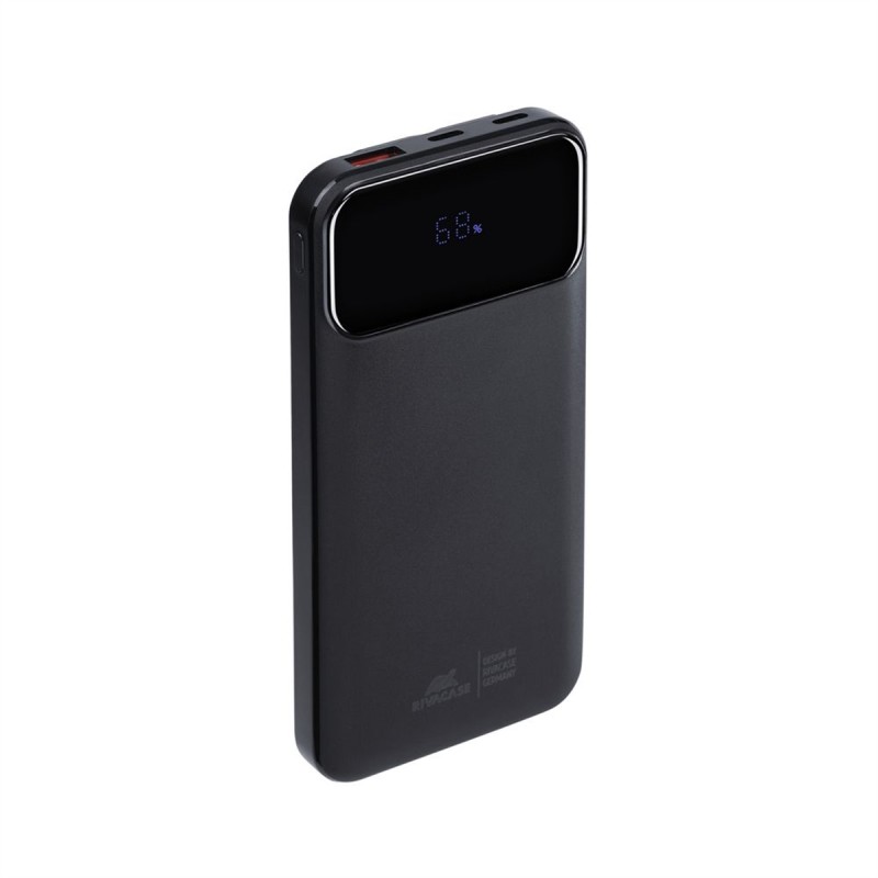 BATTERY BANK (10000 MAH) 22,5W FAST CHARGER CON 3 CAVI INTEGRATI ( DI CUI TYPE C ED USB CON FUNZIONE RICARICA ) NERA